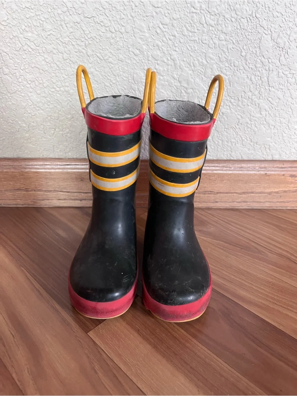 Western Chief Kids Fire Rescue Rain Boots - Black, Red & Yellow